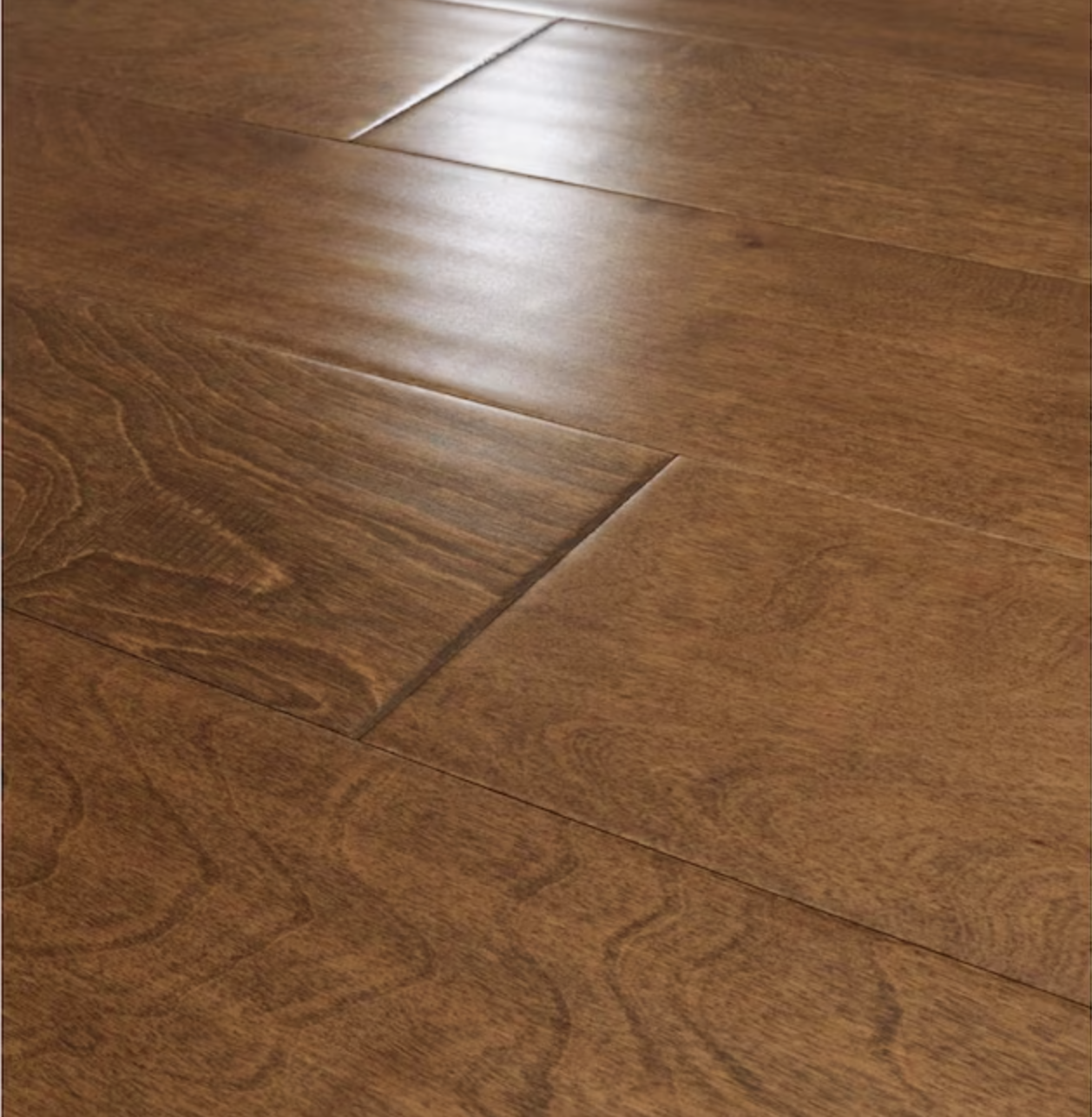 Mohawk Burlap Birch 5-in W x 3/8-in T x Varying Length Handscraped Engineered Hardwood Flooring (23-sq ft)